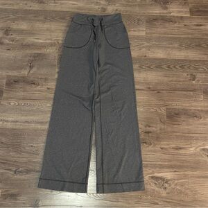 Lululemon still pants straight wide leg heathered charcoal